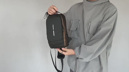 Sling Bag For Men CrossBody Backpack For Men Women, Anti-Theft Chest Bag With USB Charging Port