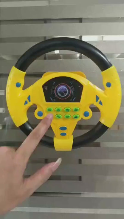 Junior driver's interactive steering wheel